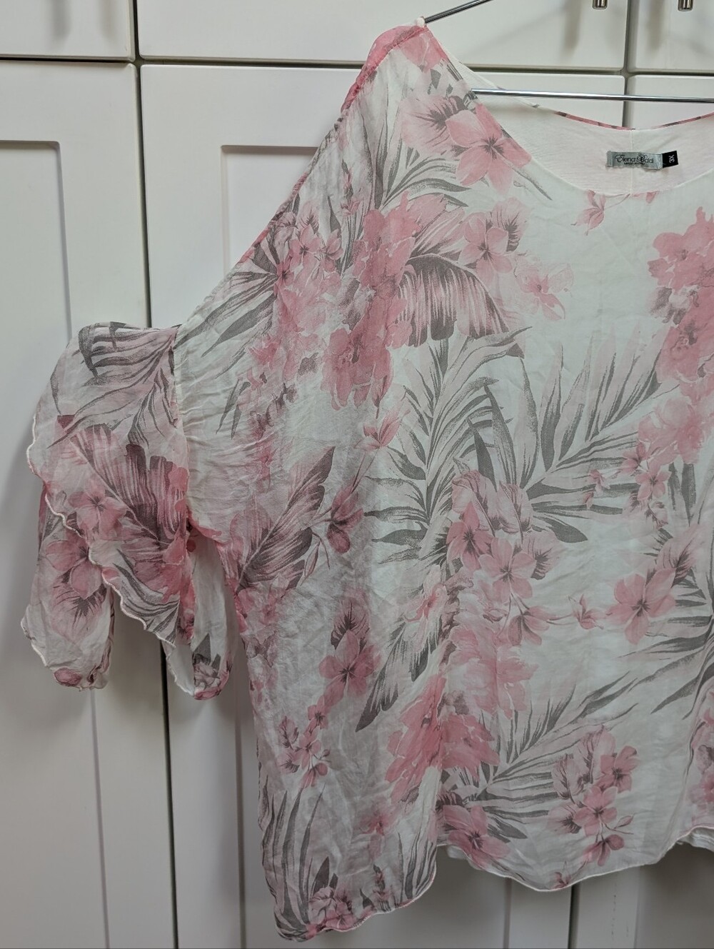 Elena Baldi Silk Floral Tunic Top - Picture 3 of 8